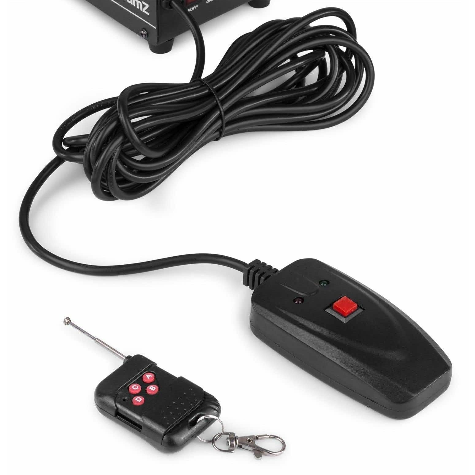 BeamZ Rage 1000 Machine à Fumée 1000 Watts, Réservoir 2 L, Design Unique et Solide, Télécommande sans Fil et Filaire 3m, Etrier de Montage, Idéal pour une Soirée de 70 m²