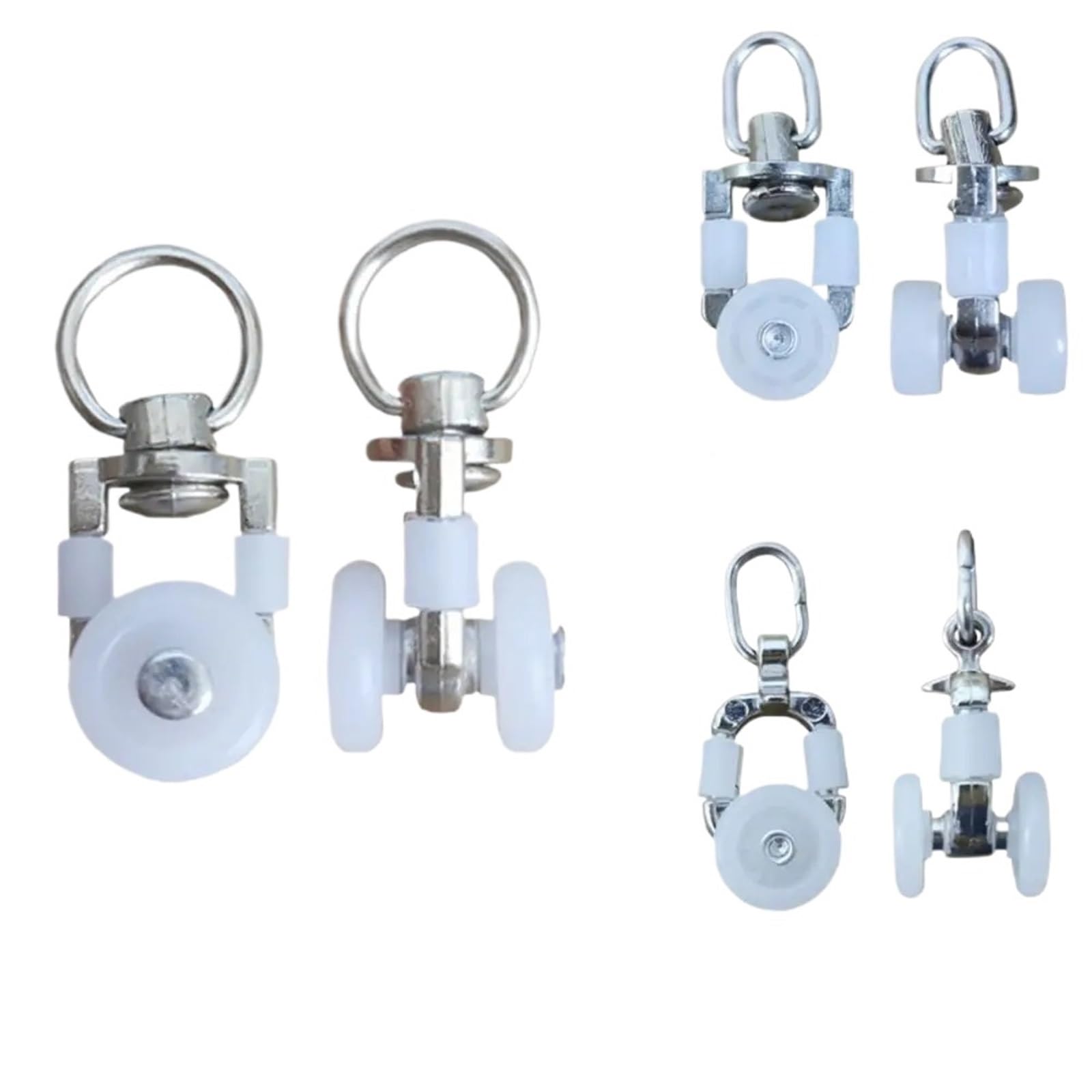 Curtain Track Gliders Curtains Metal Wheels Silent Hooks Curtain Track Roller Multifunctional Durable Drapery Rail Sliding Glider Ceiling Pulley(M)