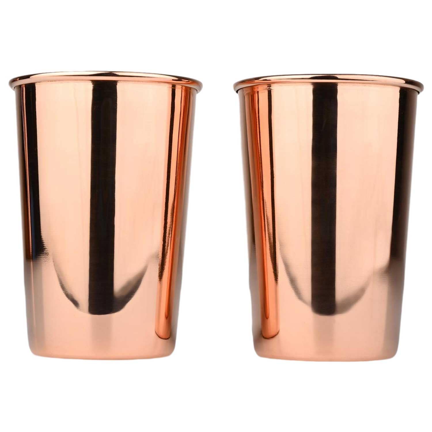 ANCIENTIMPEX Pure Copper Tumblers Set of 2 – 300ml Ayurvedic Water Glasses – Handmade Health-Boosting Cups for Digestion & Immunity – Ideal for Home & Office