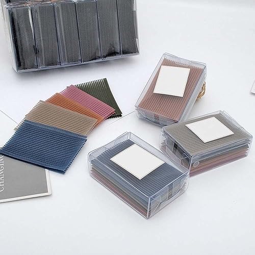 Miniatura 5 de 10 almohadillas coloridas de flequillo mágico, pasadores de pasta de plástico, almohadillas cuadradas para el cabello, calcomanías de flecos para el