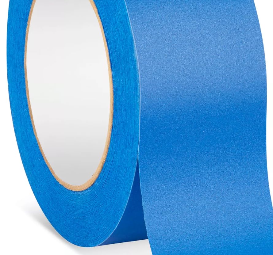 Image of Blue Painter's Tape 1.5 inch x 60 Yards - Easy-Release Masking Tape for Painting, Clean Removal, No Residue - Multi-Surface Use on Walls, Trim, Glass & Wood - Professional-Grade Adhesive (32 Rolls)
