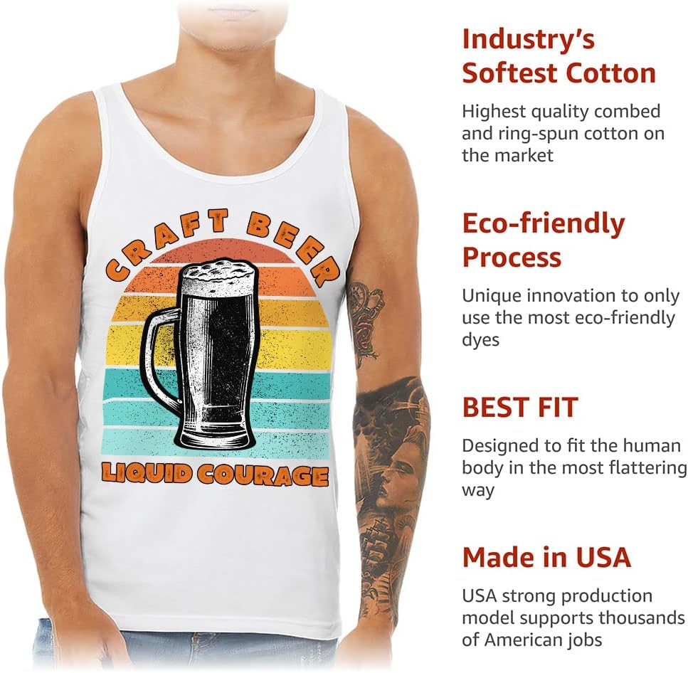 Craft Beer Tank - Vintage Workout Tank - Cool Art Jersey Tank