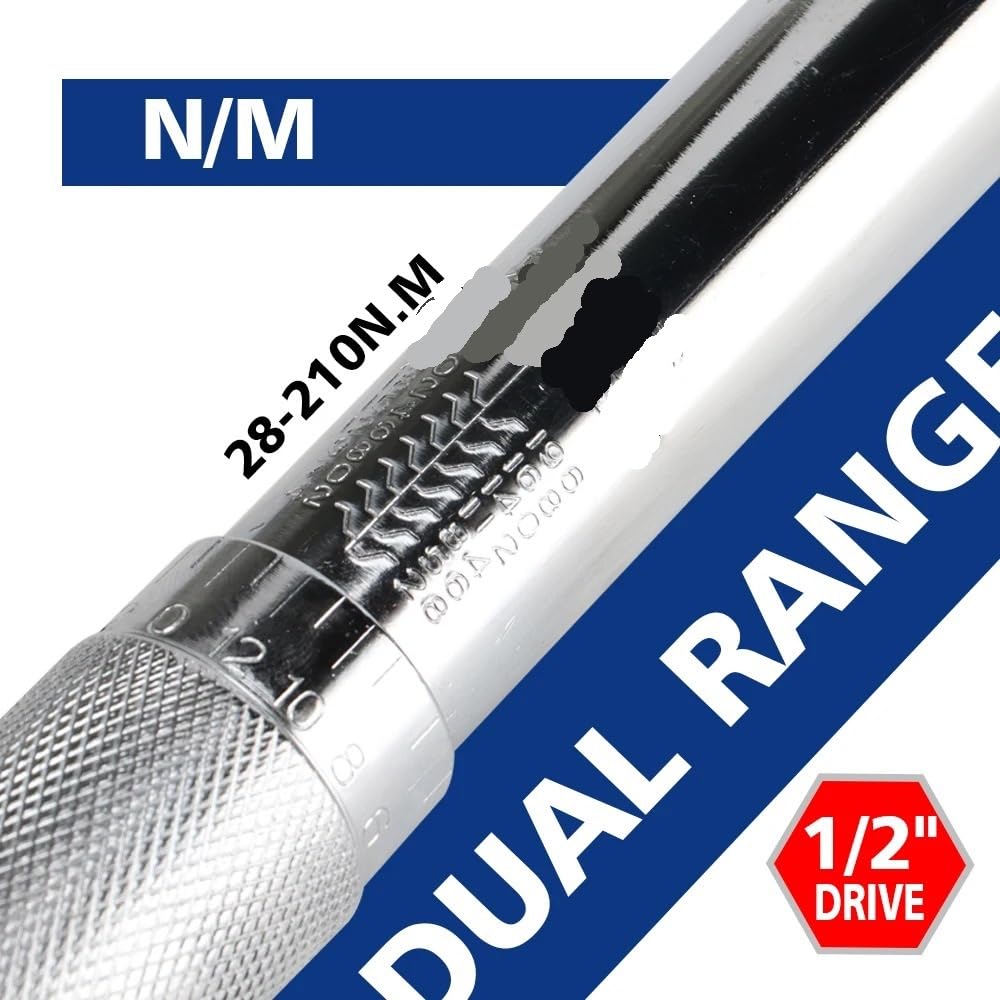 Telescopic Ratchet Wstępnie ustawiony klucz dynamometryczny Napęd 1/2 cala 28-210N.m Narzędzie ręczne do naprawy motocykli samochodowych mały klucz dynamometryczny