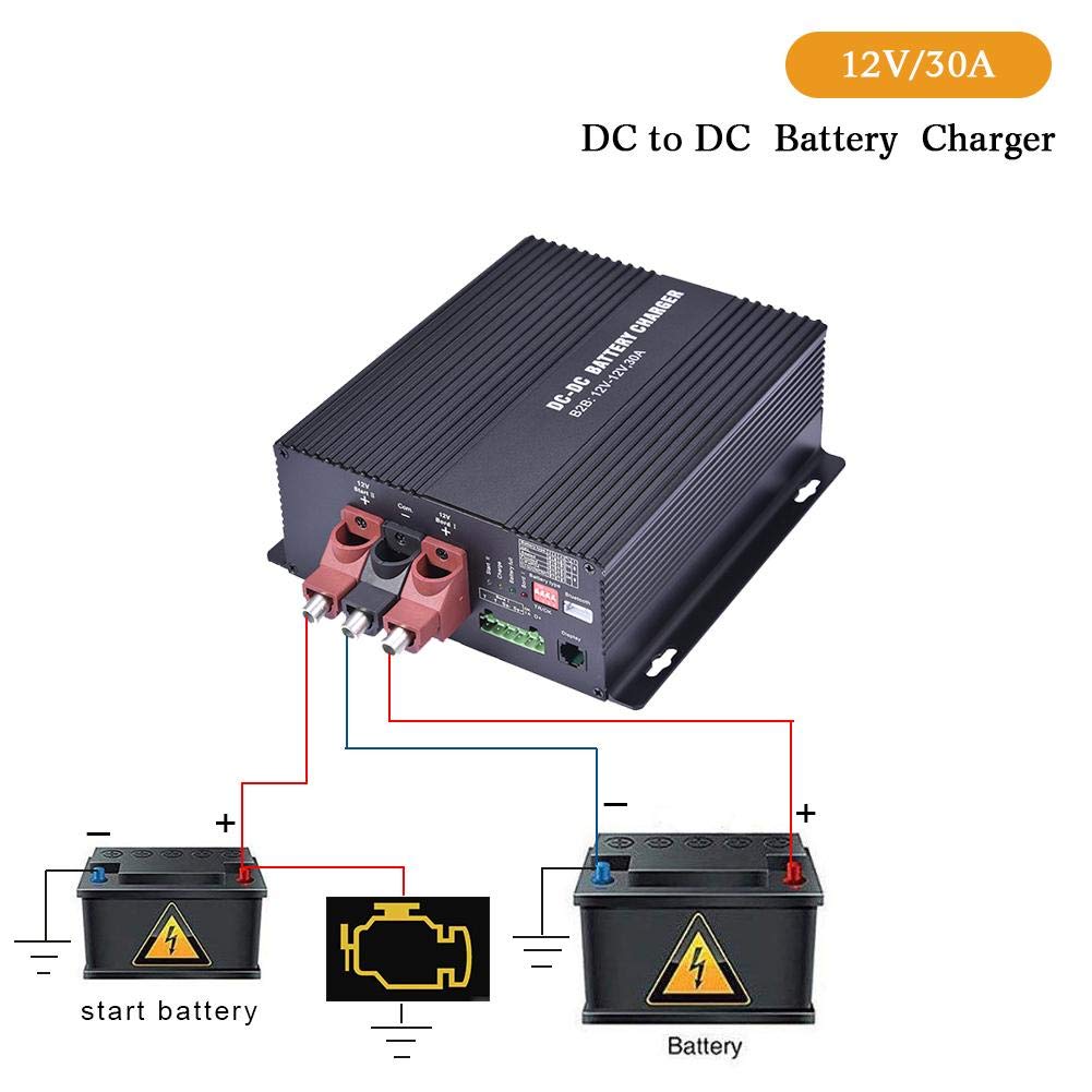 Caricabatterie Per Auto 12V / 30A, Manutentore Automatico Per Batteria Intelligente Con Alimentazione Bancaria Universale Bluetooth Connessione Parallela Automatica E Compensazione Della Carica