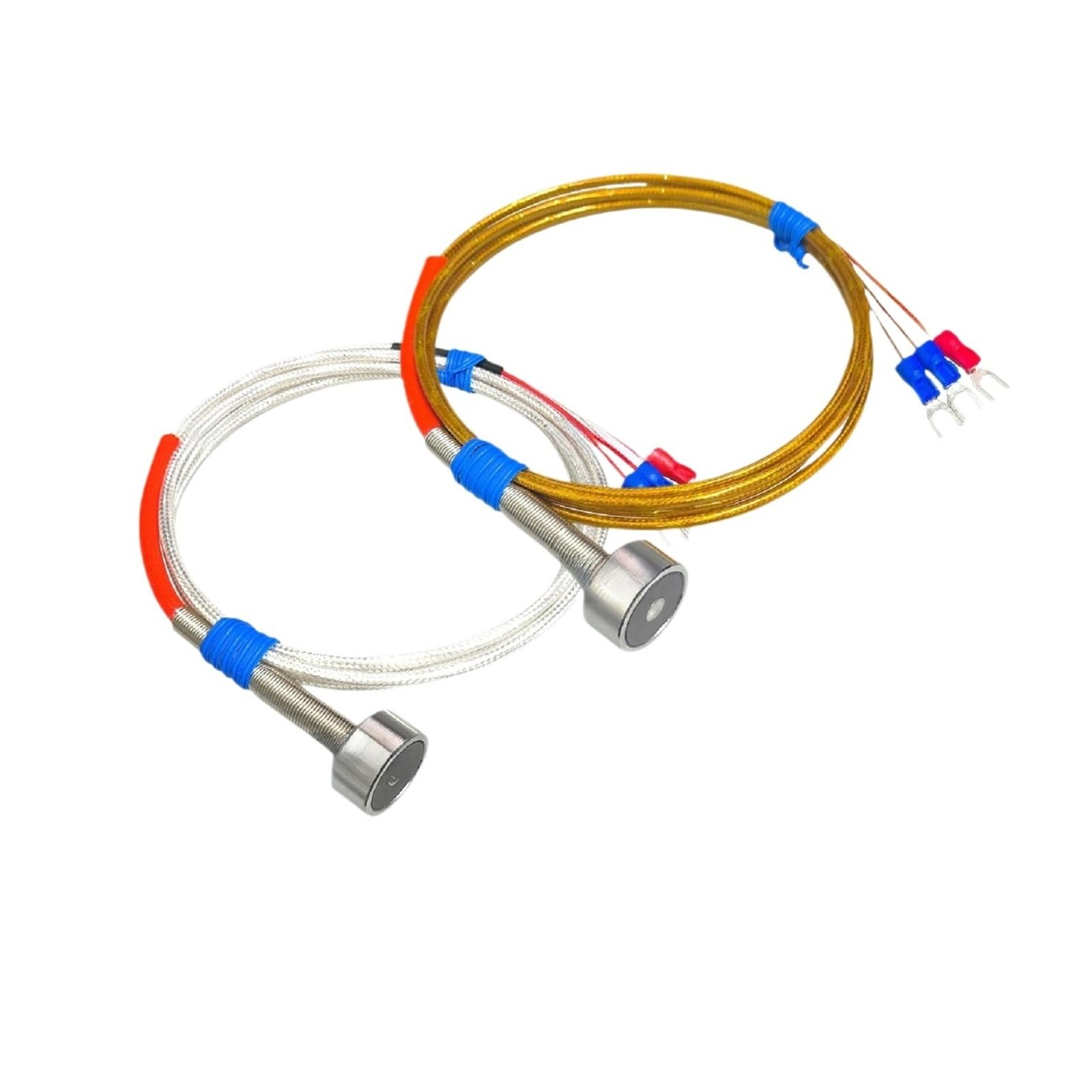 Capteur de température Sonda de sensor RTD de termopar tipo K PT100 magnético de acero inoxidable for montaje en superficie(-60-350-Pt100-5m)