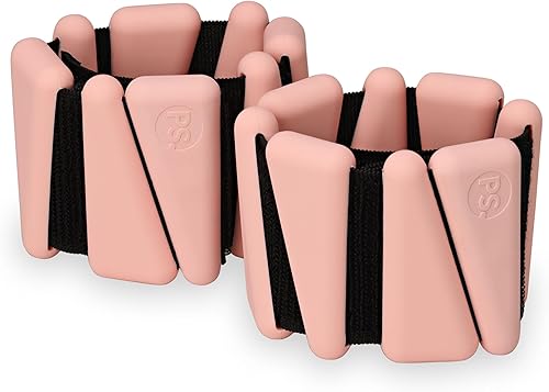 POPSUGAR - Pesas de muñeca y tobillo, 2 x 1 libra (coral), pesas usables, fortalece, tonifica y esculpe piernas y brazos, pesas ajustables de