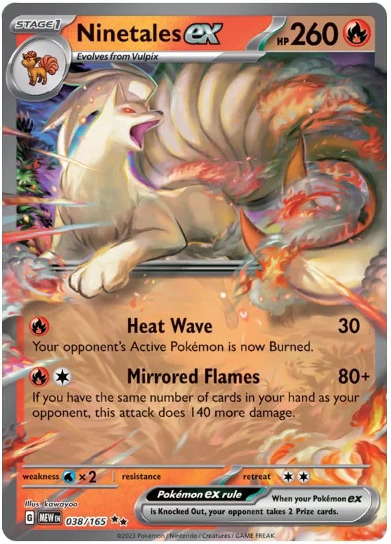 Ninetales ex 038/165 Double Rare Pokemon Card (Pokemon SV 151) + 1x TitanCards® Toploader