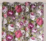 Couleur : Multicolore Linder Rideau Fantaisie, Impression fleurs-150x260, 100% Polyester, Multicolore, 150x260