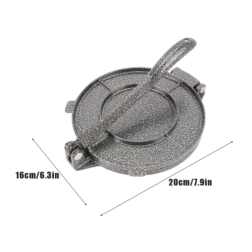Prensa para Tortillas de Aluminio de 20x17x5 cm de Servicio Pesado | Herramienta de Cocina Casera de Fácil Manejo para Preparar Quesadillas Panes Planos y Chapati Indio
