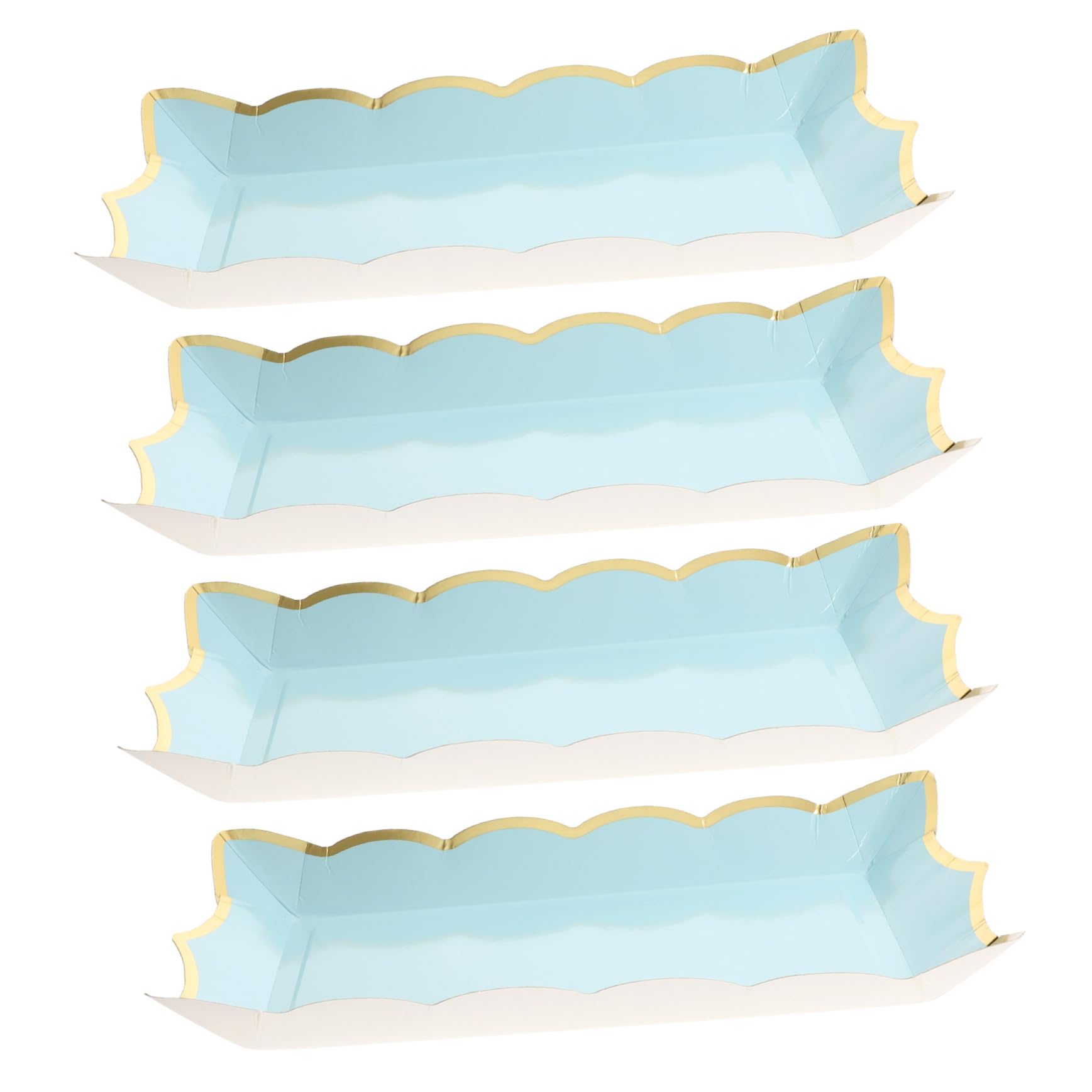 Amosfun 12 Pièces Assiette carrée en Dentelle de Papier Plateau Noel Plateau de Service Noel Assiettes Papier Carton Jante Plateaux d'affichage de Biscuits Plateaux à Biscuits Blue