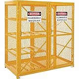 Global Industrial Storage Cabinet Double Door Combo, 8 Horizontal/9 Vertical Cylinders, 60