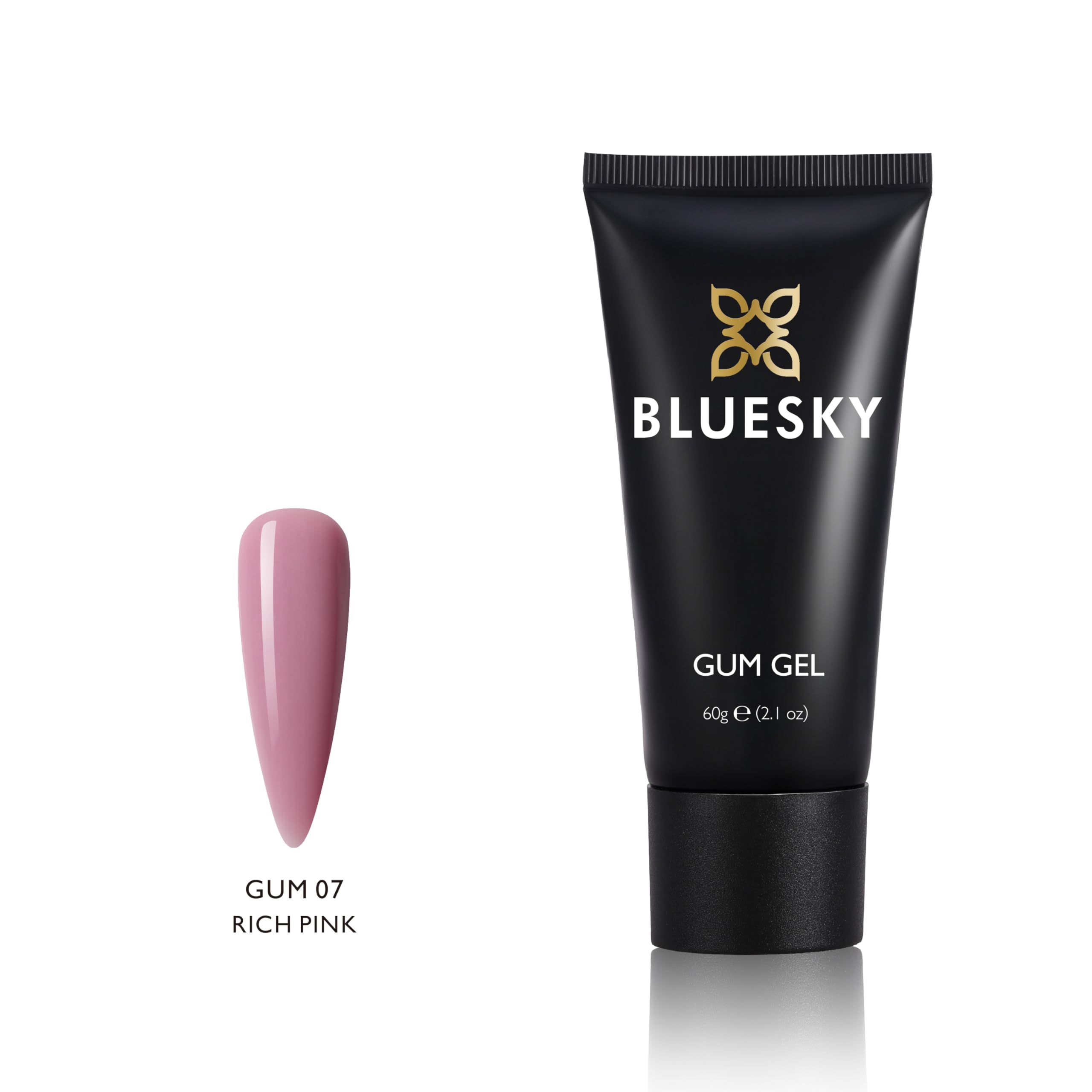 Bluesky Gum Gel Nail Extension Kit, Rich Pink 60g, Poly Gel Nail Kit, Perfect for Beginners and Salon Professionals, Contains: Polygel, Dual Forms, Brush Applicator, Nail File& Cuticle Pusher - Image 4