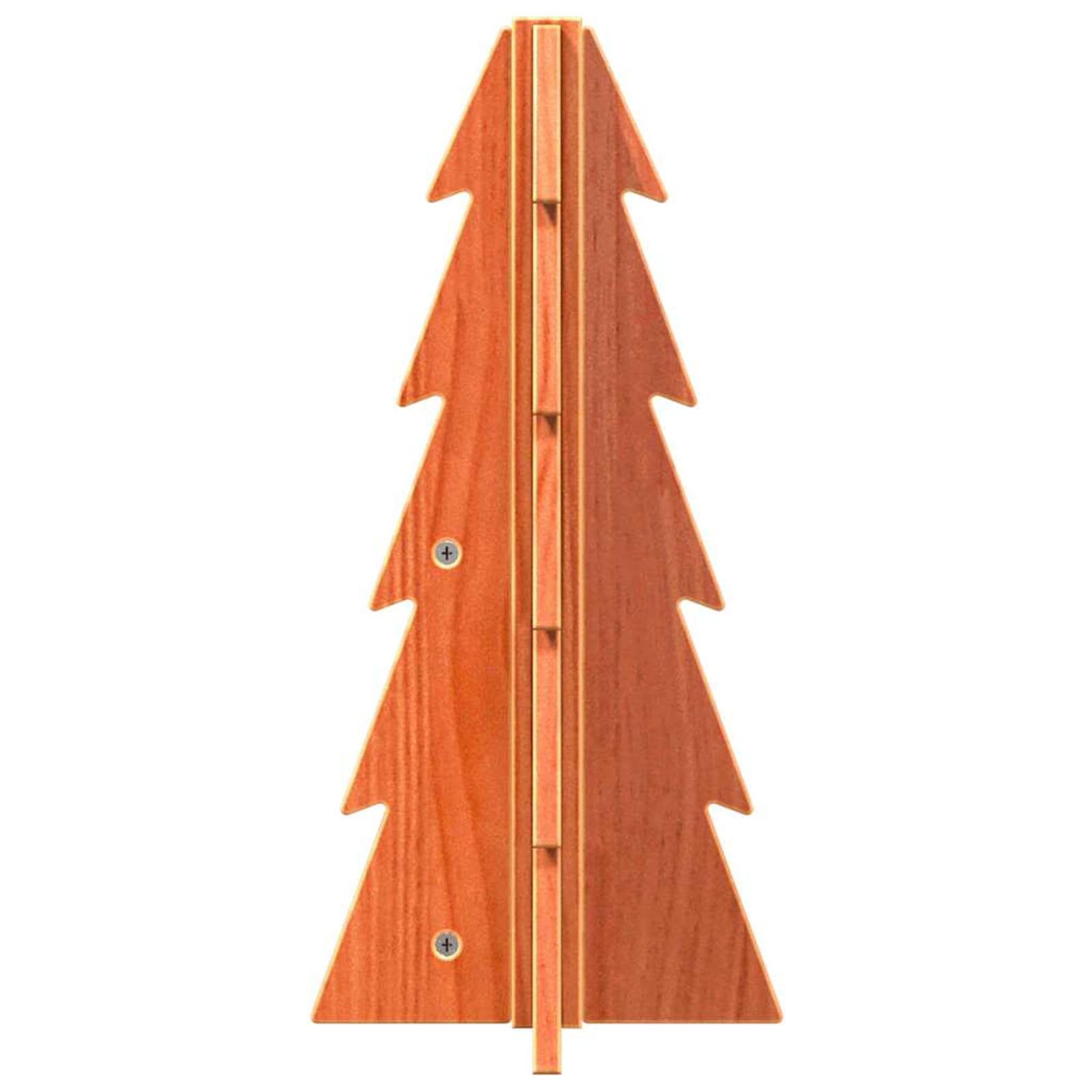 Homgoday Albero di Natale in Legno di Pino Massello 49cm, Design Rustico Fai Da Te, Base Stabile, per Interno