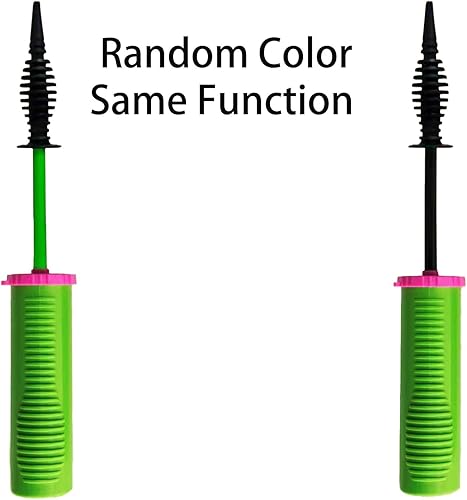 Miniatura 2 de Bomba de globo de mano – Paquete de 2 infladores de doble acción bidireccional con herramienta de atar globos, bomba de aire manual para globos