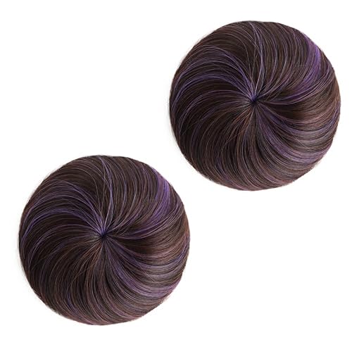 HSPJHTM 2 extensiones de moño de cabello, accesorio de peluca, extensiones de cabello rizado y ondulado, extensiones de cabello recogido, extensión