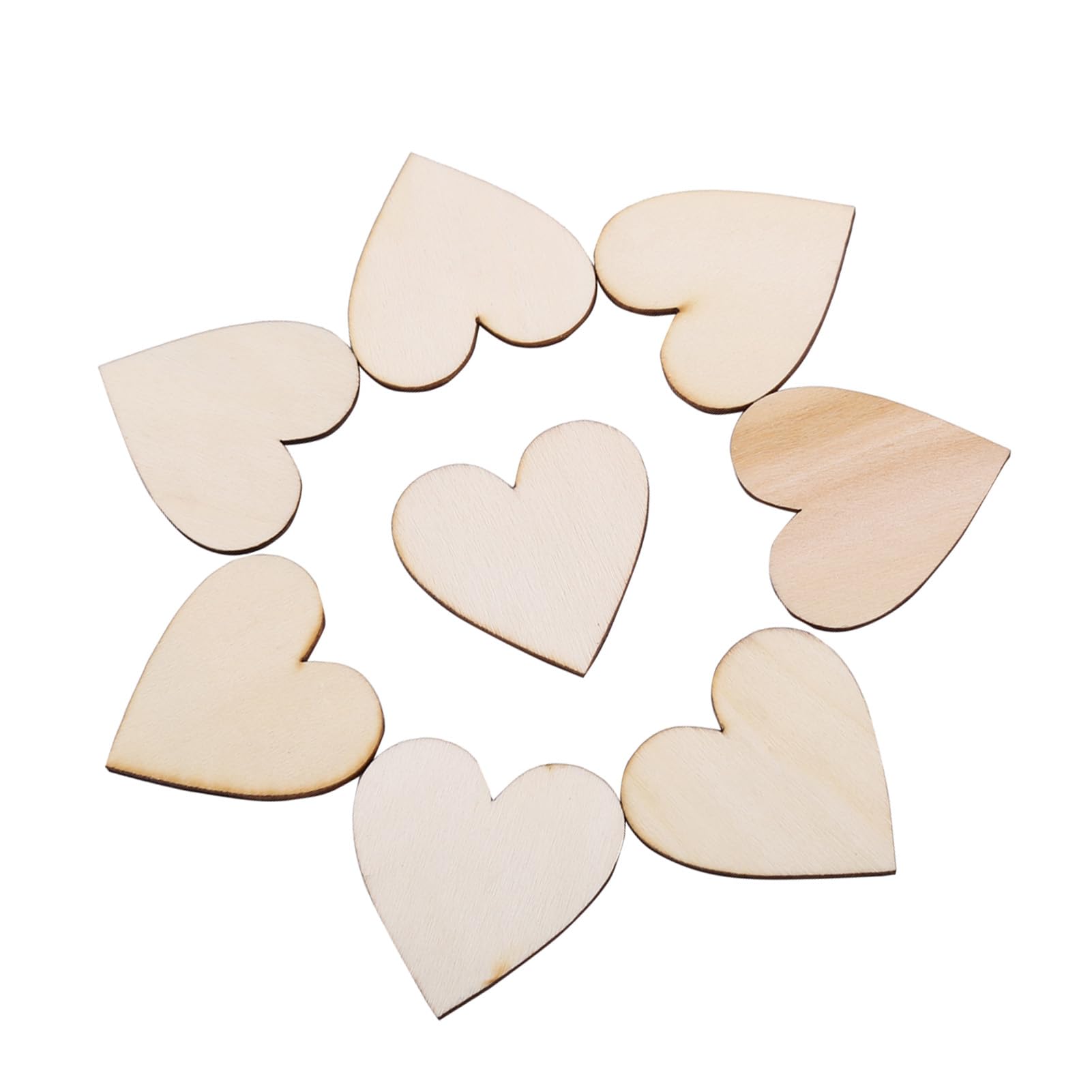 Yctze Serca Drewniane do Rękodzieła, Ozdoby 10-80mm for Scrapbooking (40mm) | Wysokiej jakości drewno, Gładkie wykończenie, Idealne do scrapbookingu, tworzenia kartek, Naturalny kolor drewna, Nadaje