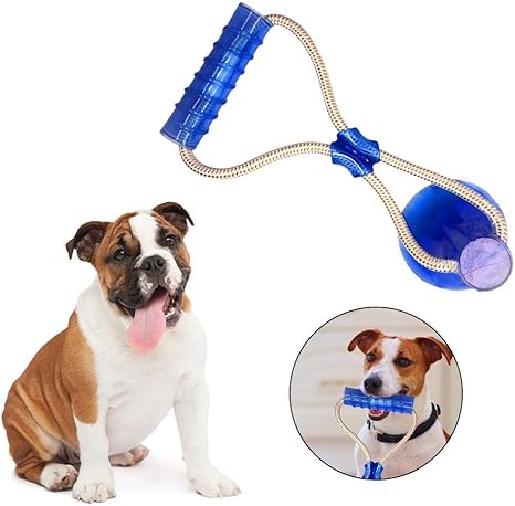 Amazon Co Jp 犬 引っ張るおもちゃ 吸引カップ付き ロープボールおもちゃ 噛むおもちゃ ペット臼歯咬合おもちゃ 耐久性 歯を清潔を保ち 吸盤付き ペット用品