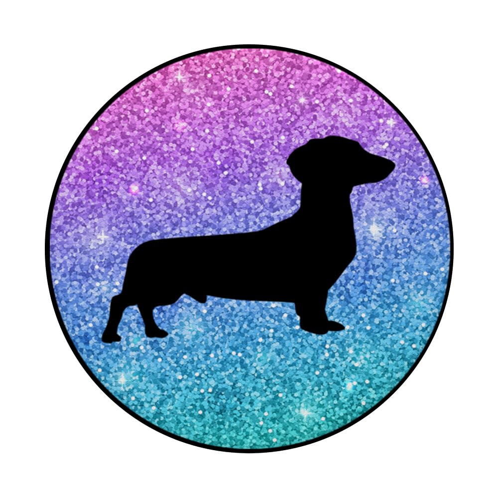 PopSockets PopGrip Dackel Design – Ausziehbarer Handy-Griff Mit Wechselbarem Top, Rosa/weiß, Für Tierliebhaber