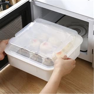 Microwave Steamer Microwave Steamer Steamer Hot Steamed Bun Dumpling Box Heating Lunch Box High Temperature Resistance White