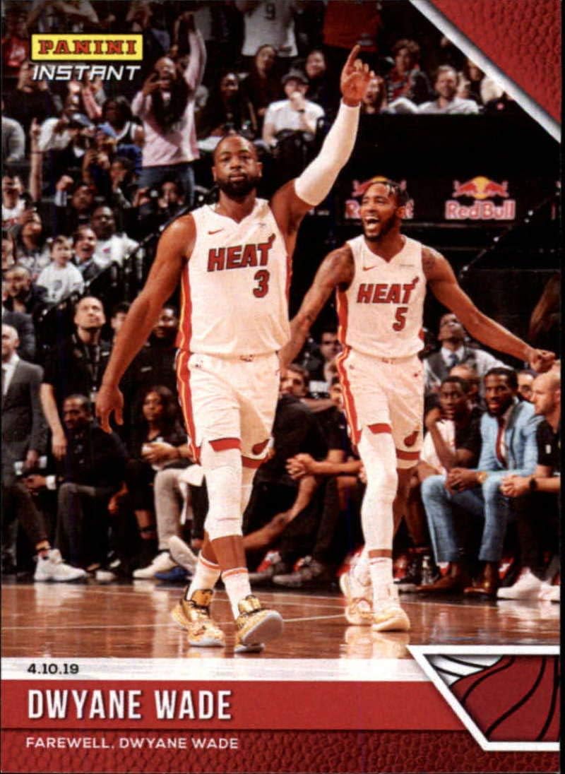 2018-19 Panini Instant NBA #137 Dwyane Wade Miami Heat Farewell Print Run 85 Official Basketball Card ONLINE Exclusive