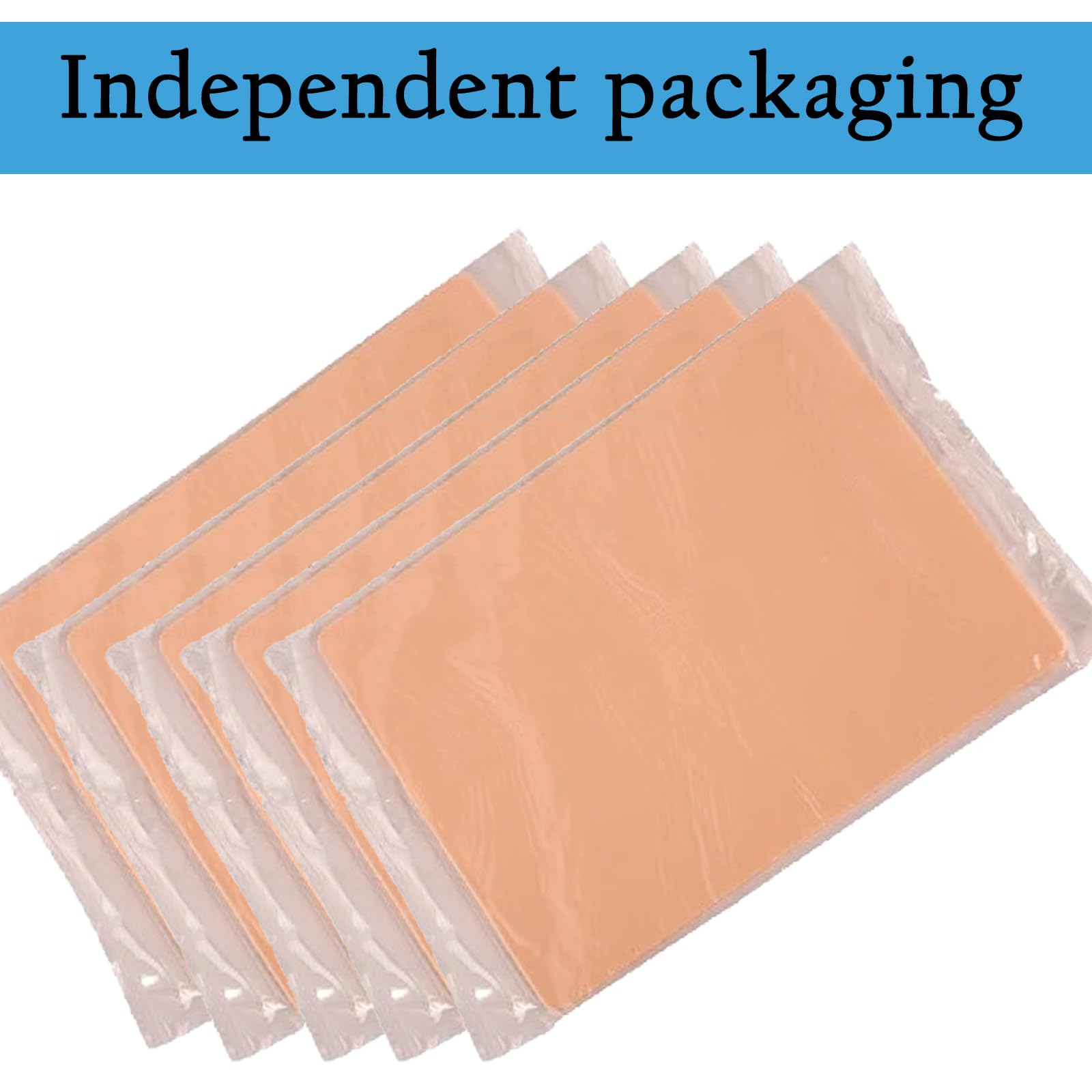 6PCS Tattoo Skin 3mm - LEAYOKA Fake SkinTattoo Double Sided Tattoo Practice Professional Exercise Skin, Beige, 3mm skin - 6pcs - Image 4