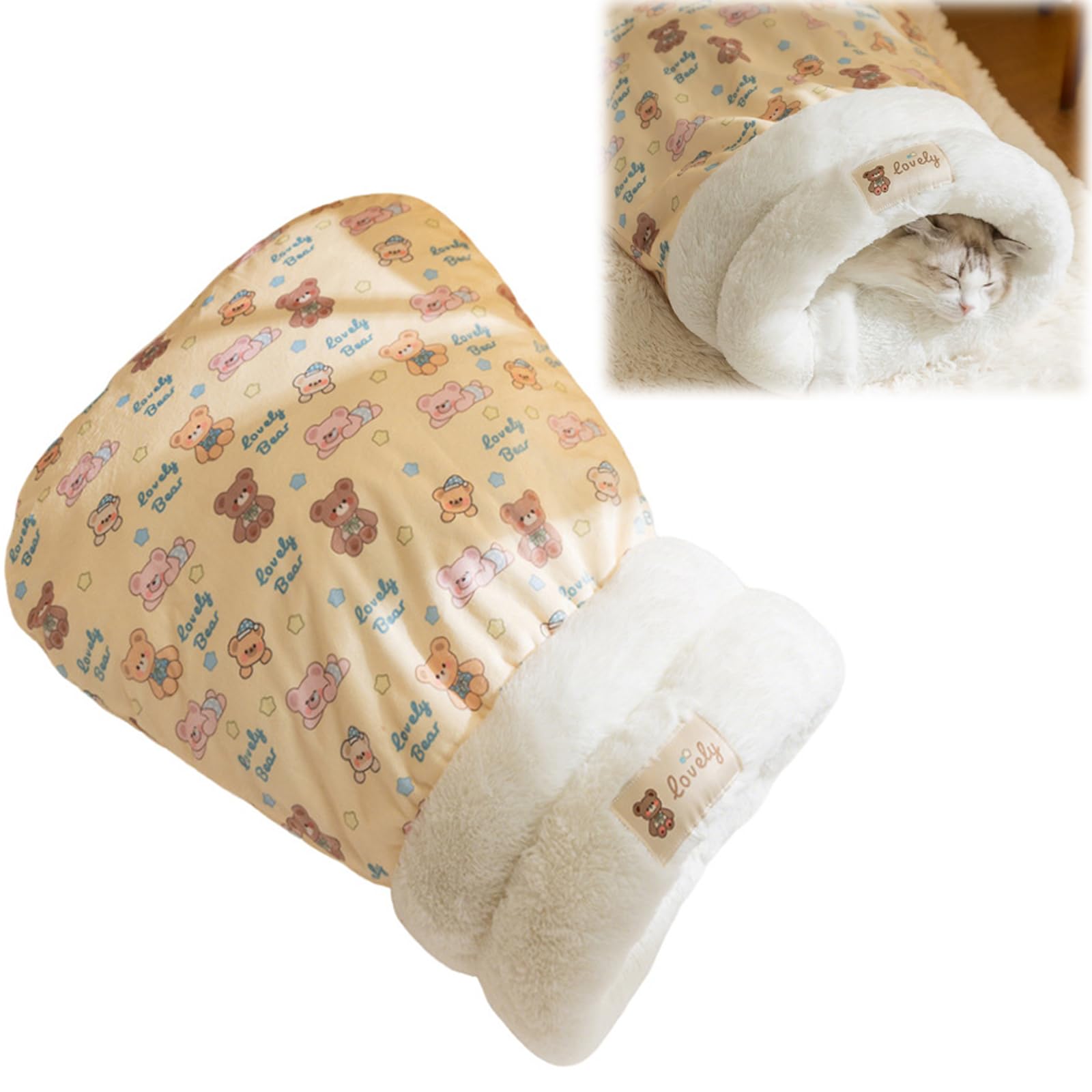 Luaixi Brown Bear Cat Sleeping Bag