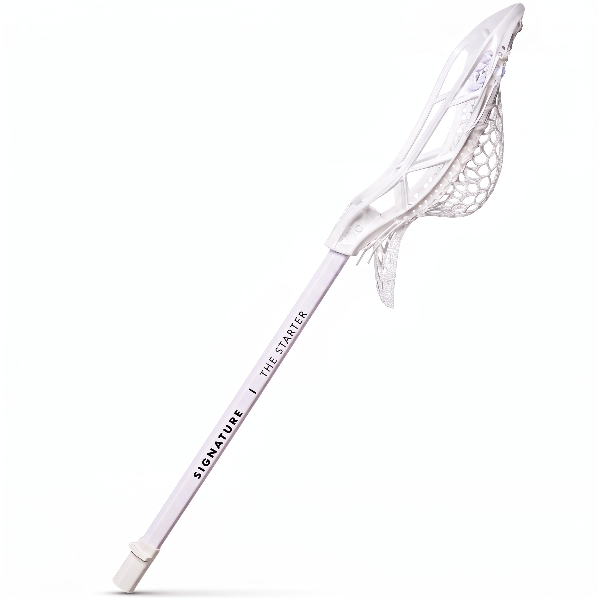 Signature Starter Stick - 28" or 19.5" - The Best Starter Stick for Kids - Pro Strung Pocket, Lightweight Plastic Shaft, Play Ready Lacrosse Stick, for Entry Level First Time Player