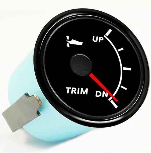 Miniatura 2 de KGOB Medidor de ajuste marino de 2.047 in UP DN Barco Trim Balance Medidor 0-190ohm Indicador de inclinación de ajuste de señal para yate marino