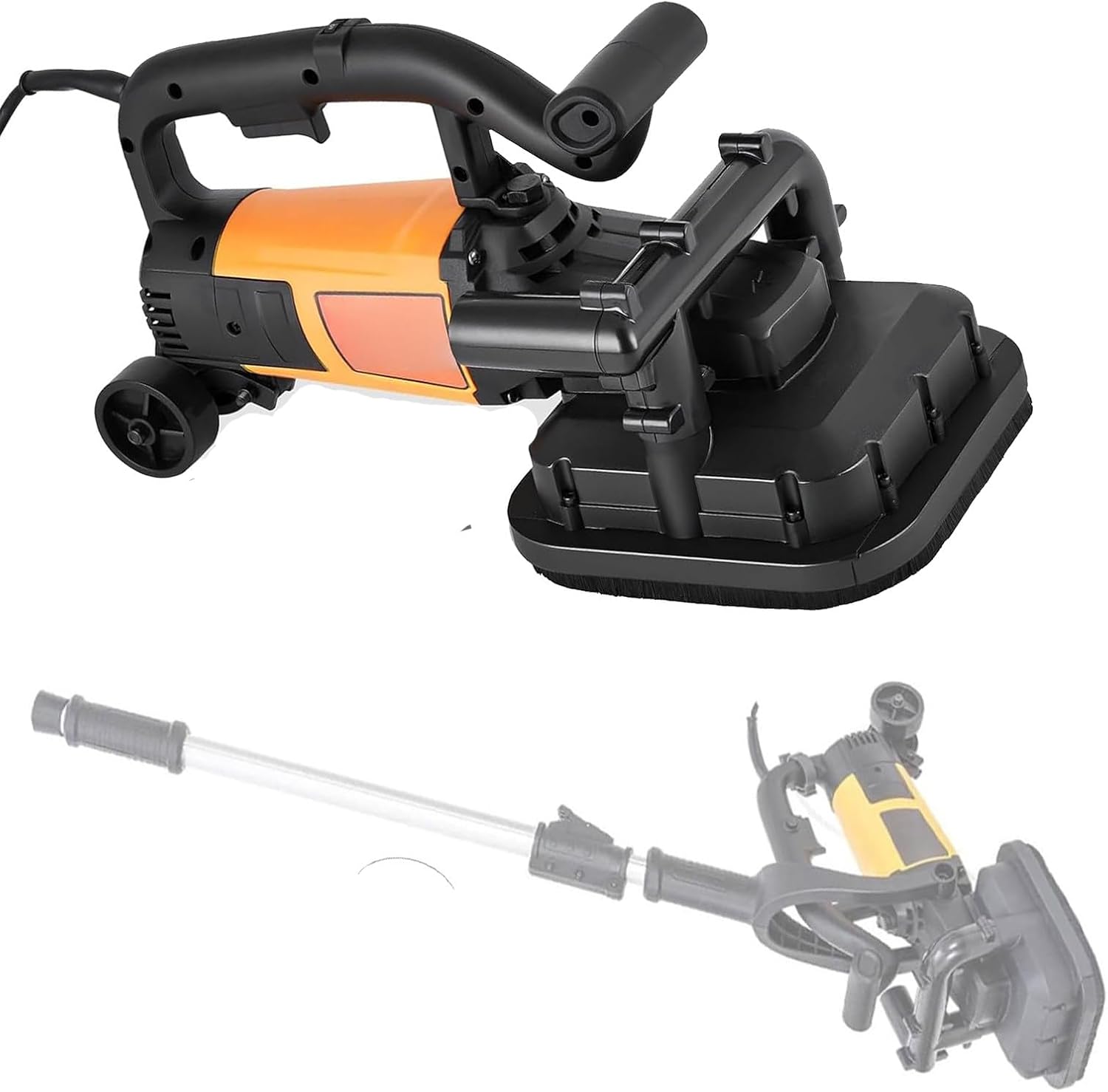 Professional 4-Head Terrazzo Grinder 3800W | Variable Speed 0-4500 RPM | Concrete Polishing Stone Concrete Surface, Metal Descaling MachineandPole
