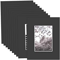 Vista 8 de MBC MAT BOARD CENTER, Paquete de 5 paspartús negros de 4x6 para fotos de 3x5, corte biselado, libre de ácido, grosor de 4 capas