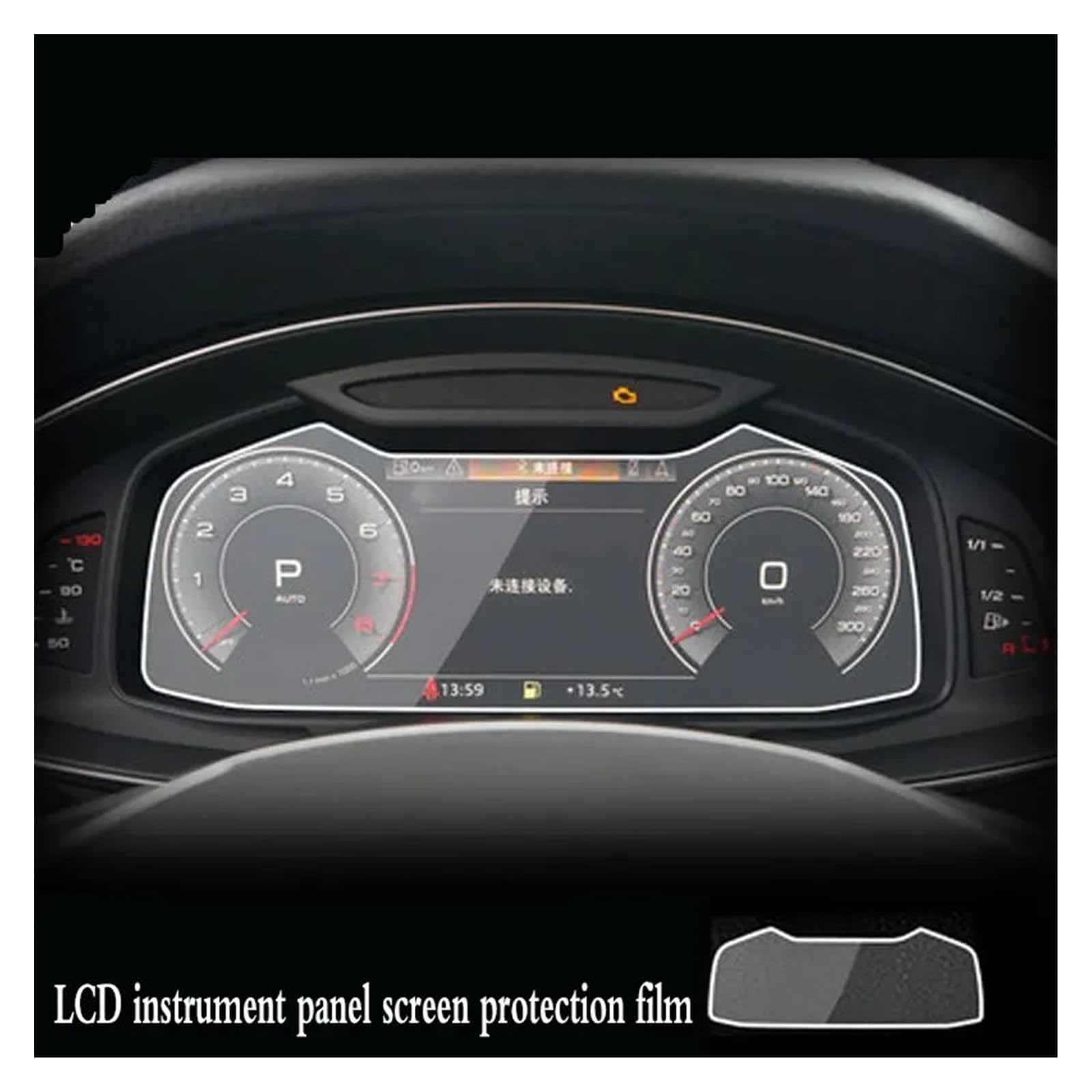 Film Protecteur d'écran en Verre trempé pour GPS de Voiture A6 et A7 (2019-2020) - Protection d'écran intérieure Auto (1 Jeu)
