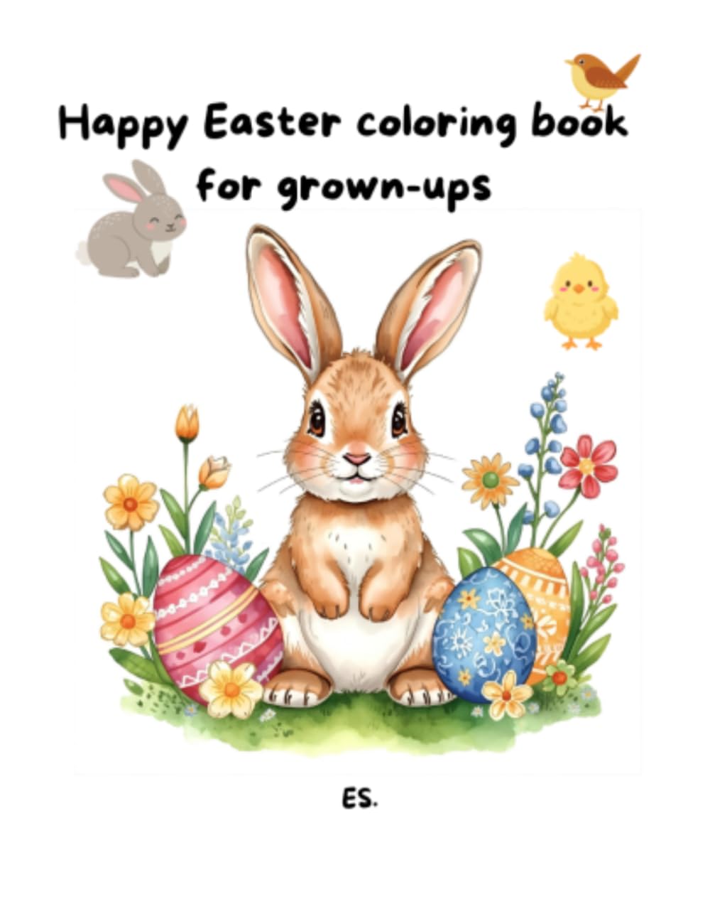 Happy Easter coloring book for grown-ups