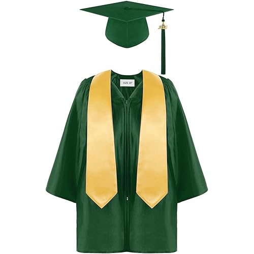 Preschool Kindergarten Graduation Cap and Gown with Stole 2024 Tassel Pre-K 5th Grade Graduation Outfit Unisex 2 Piece Sets