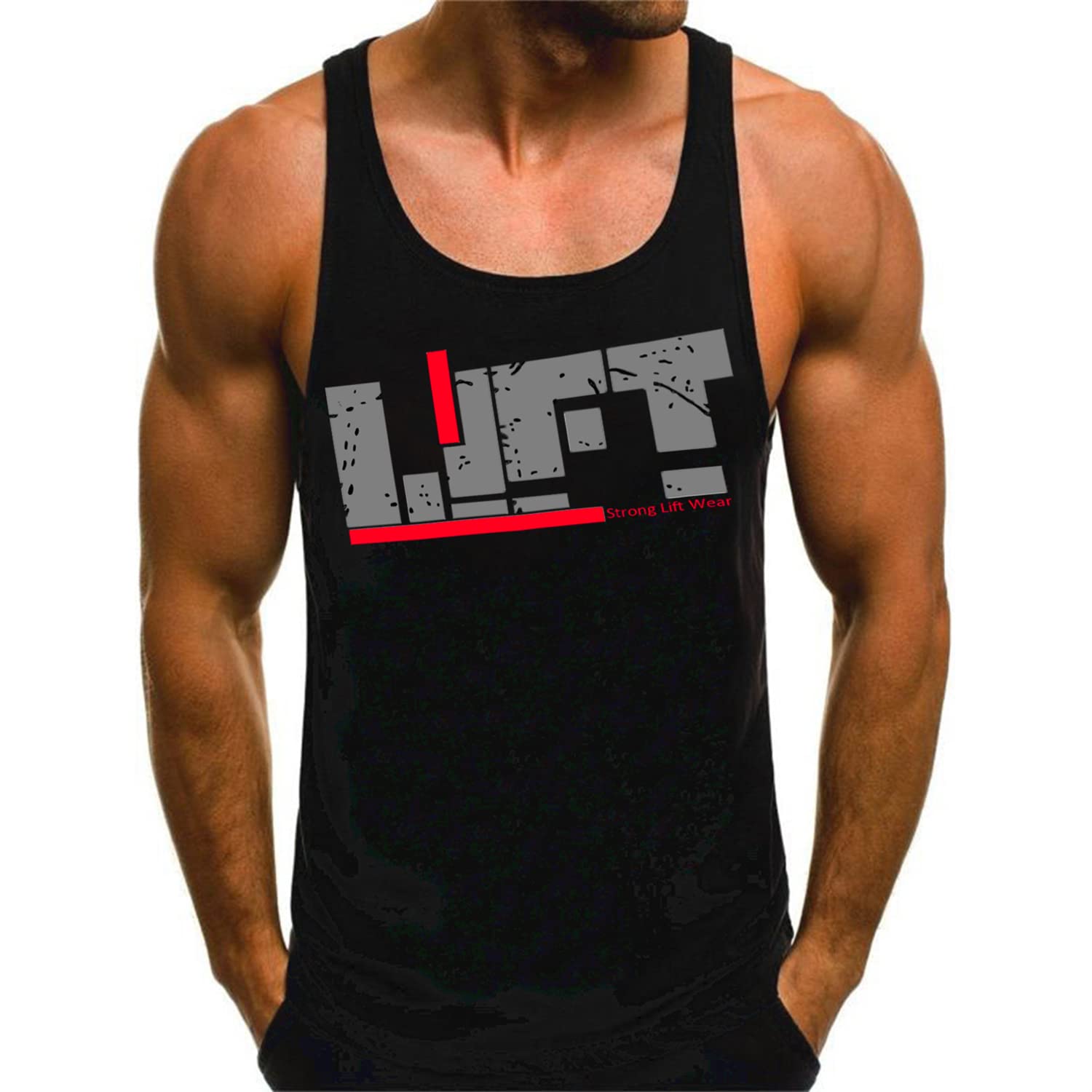 HOTCAT Camiseta Tirantes Hombre Camiseta de Tirantes Deportiva Bodybuilding Culturismo Camiseta sin Mangas para Hombre Músculo Fitness
