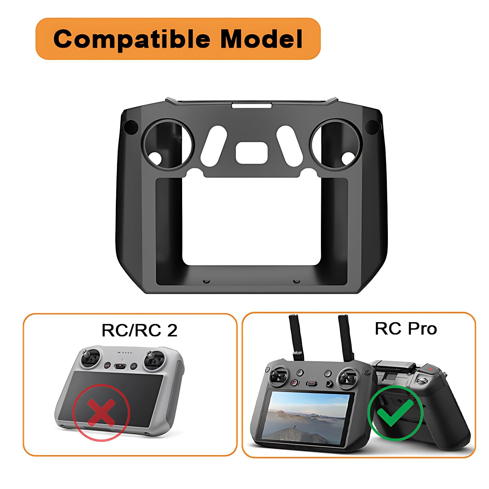 ZWLLKJGS Mini 3 Pro Silicone Protective Case + 9H Screen Protector for DJI Mini 3 Pro/Mavic 3 Cine/Mavic 3 Pro RC Pro Controller, Drone Accessories - Image 3