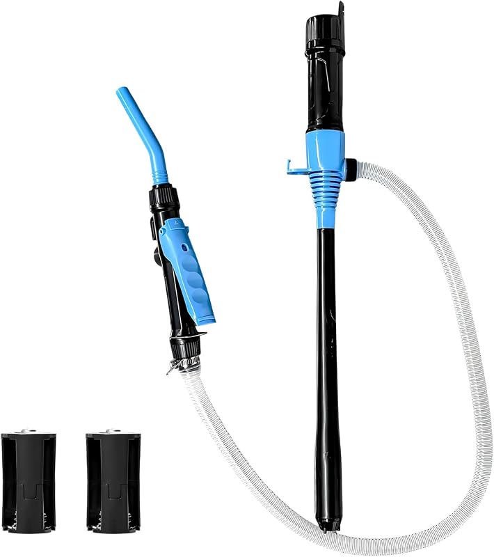 Portable Transfer Pump, Battery Operated Electric Siphon Pump with Adjustable Flow Control, 2.2 GPM Handheld Liquid Transfer Pumps Oil Extractor for Gasoline Gas Diesel Water