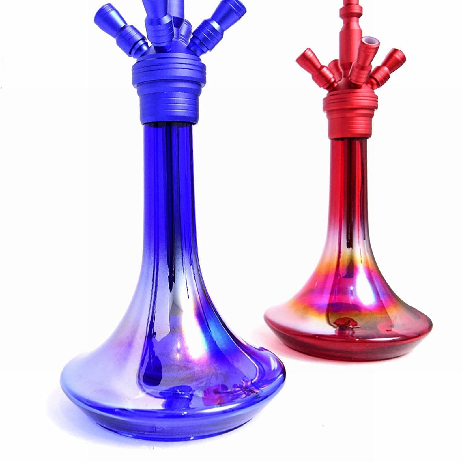 Shisha Set Con 4 Mangueras De Silicona Y Pinzas De Carbón, Conjunto De Nariz De Narguilateral 71 Cm De Aleación Hookah Fáciles Desmontar Y Limpiar Adecuado C