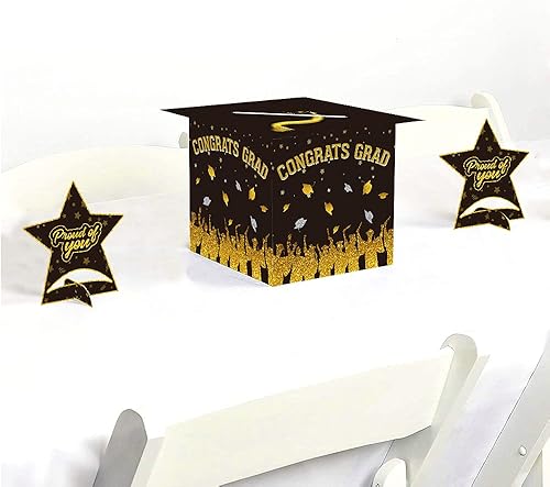 Miniatura 3 de Caja de tarjetas de felicitación para clase de 2025, centro de mesa de fiesta de graduación y kit de decoración de mesa
