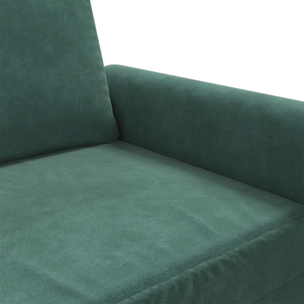 3-Seater Sofa Dark Green Velvet Living Room Furniture