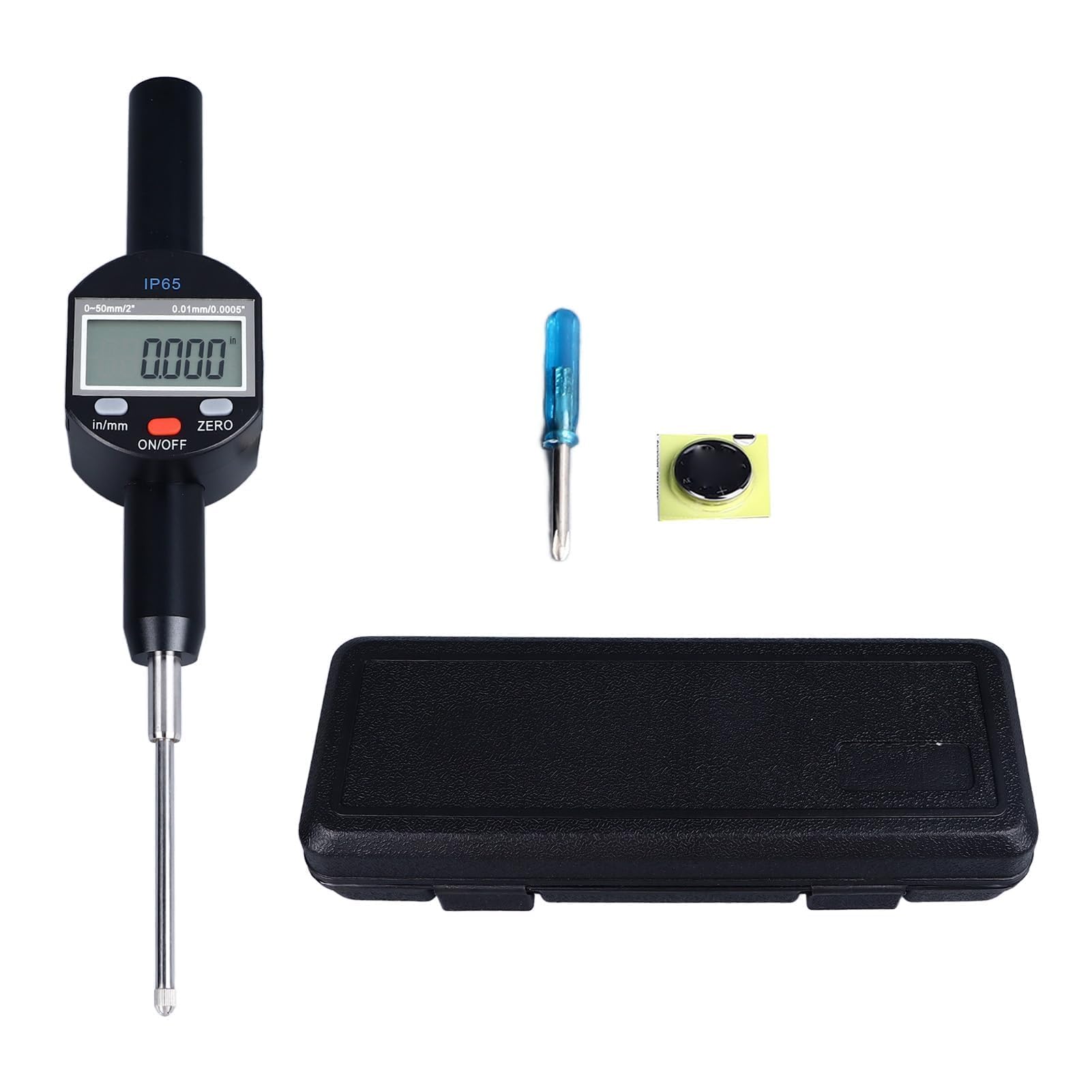 Indicador De Cuadrante Electrónico, Resolución De 0,01mm 0,0005pulgadas, Rango Medición 0 a 50 Mm 2 Pulgadas Ip65 Indicador De Prueba De Dial, Electrónico a Prueba De Agua Indicador De Dial Digital