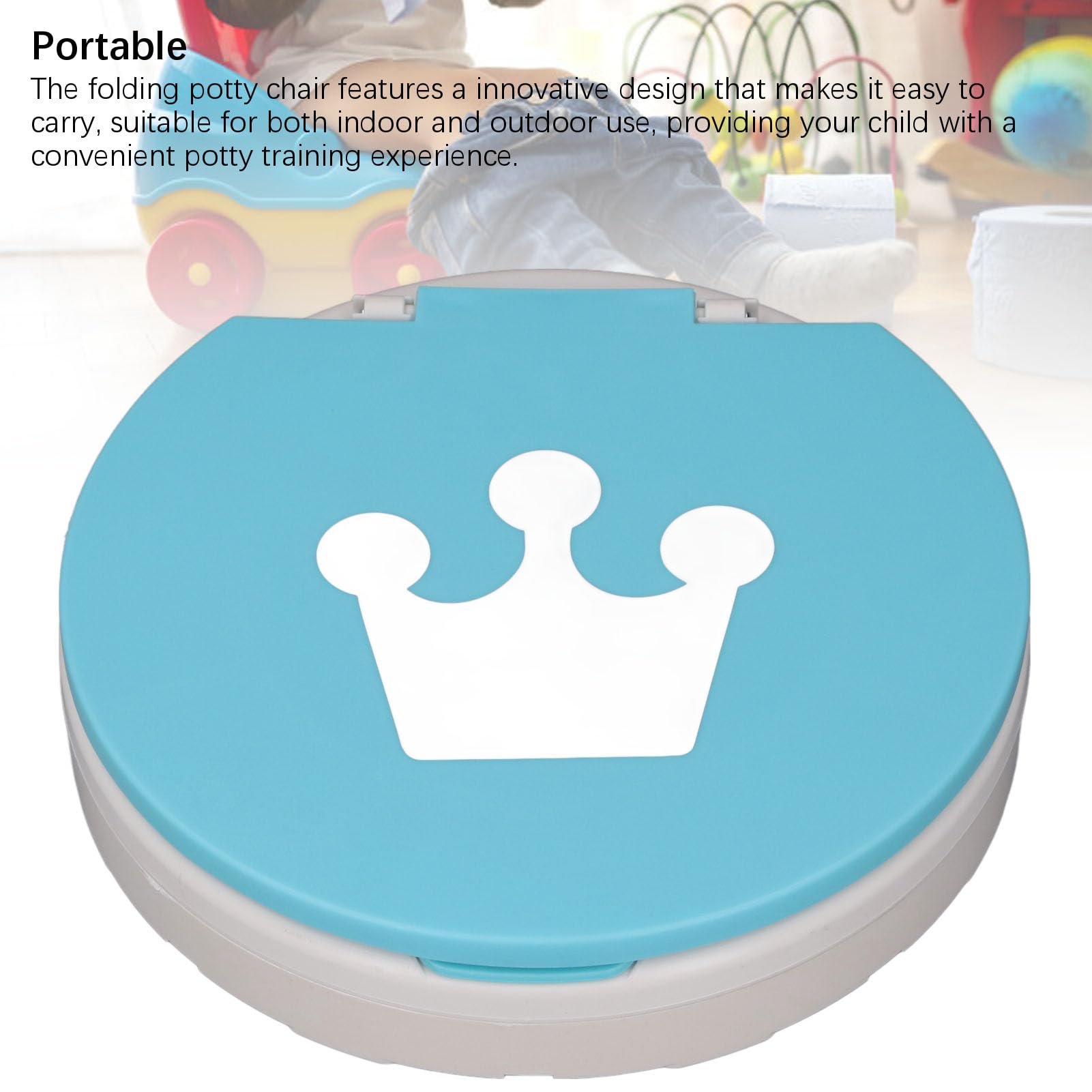 Travel Potty for Toddler Foldable Training Toilet Folding Portable Potty Chair for Indoor Outdoor