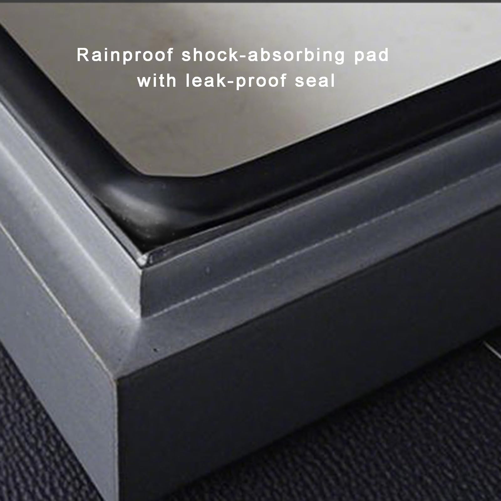 Ventana de Sótano Aluminio Reforzado Tejado/ático/azotea Protector contra La Lluvia con Asa Boca de Inspección Junta de Estanqueidad contra La Lluvia Color Gris