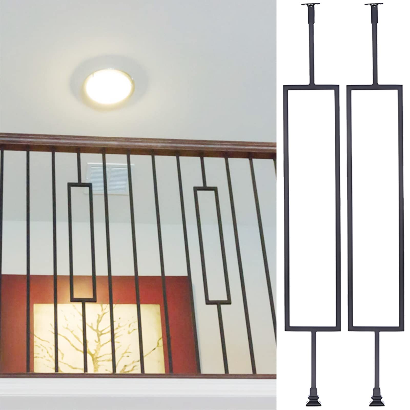 Poteau de garde-corps pour escalier extérieur et terrasse de maison moderne