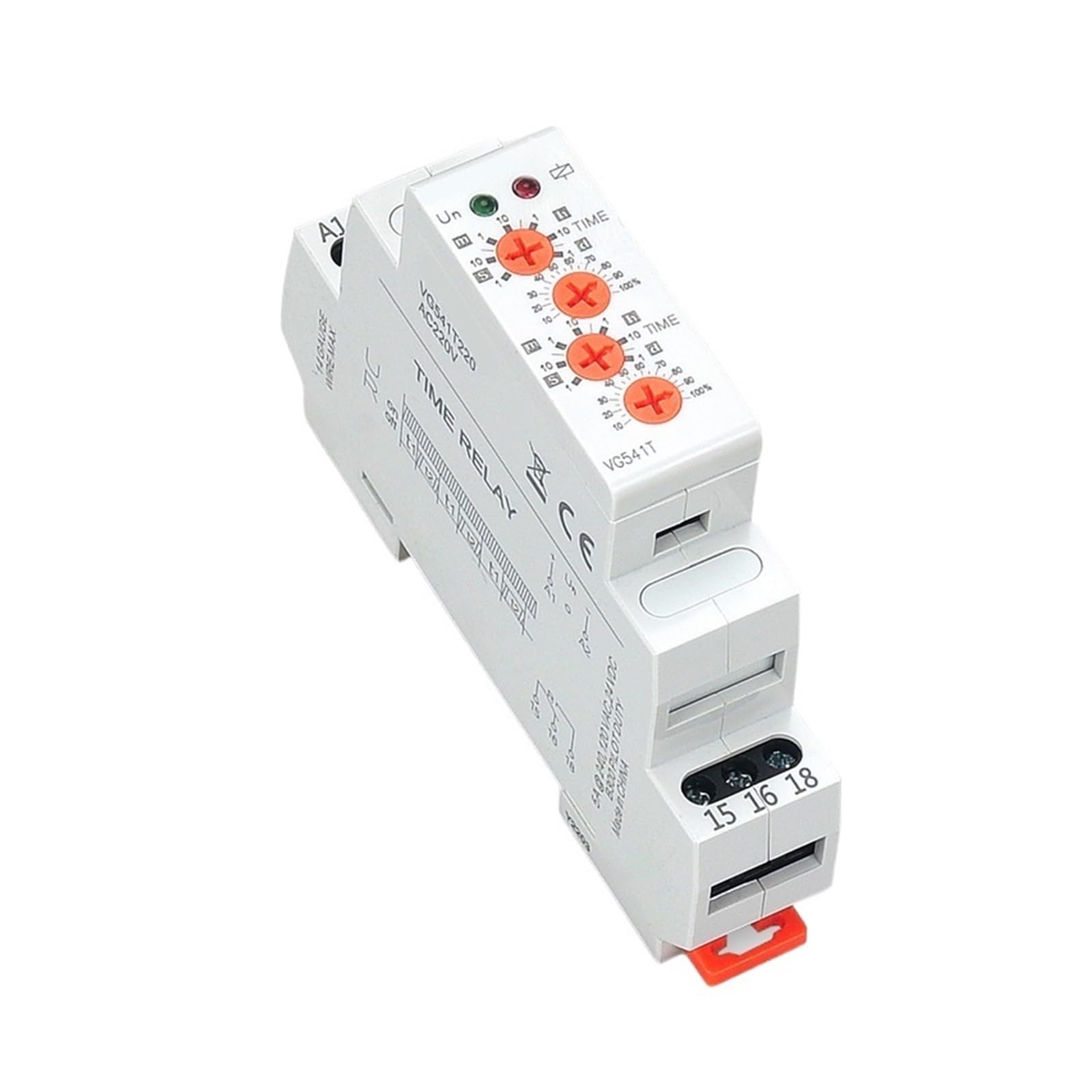 DEBLAN Relais de minuterie de Cycle asymétrique 12v 24v 220v 230v AC/DC, Relais de Temps modulaire à répétition électronique par Type de Rail DIN (Size : AC 220V)