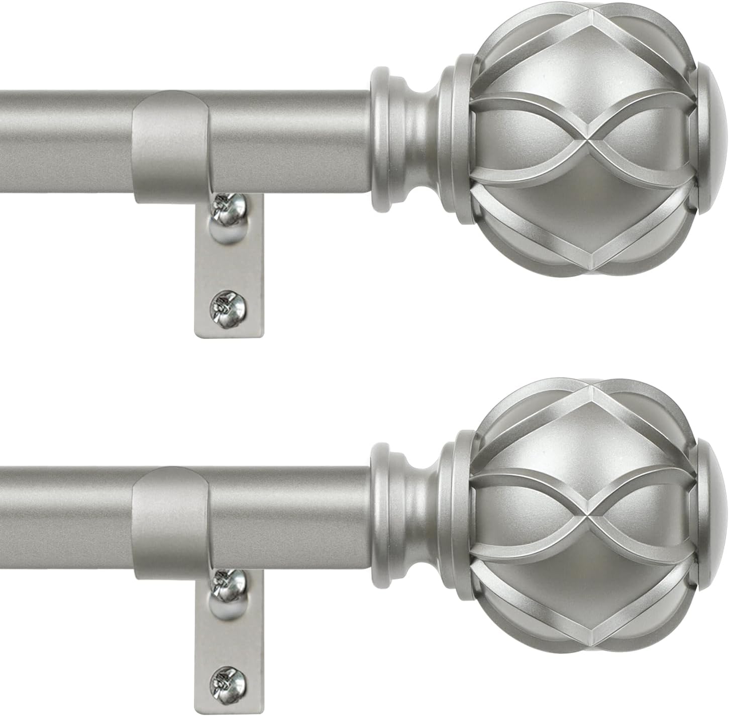 Curtain Rods 2 Pack, HOTOZON Curtain Rods for Windows 48 to