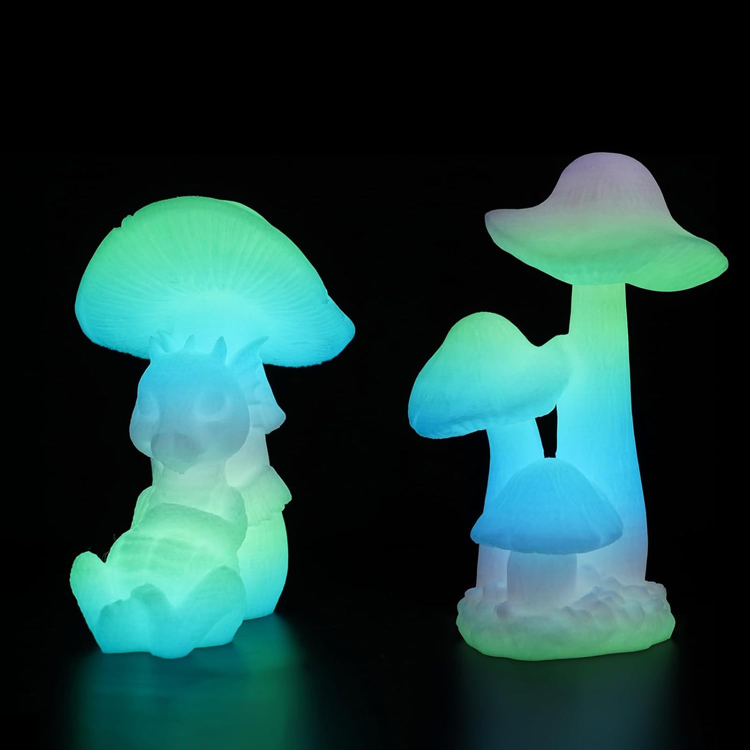 Kingroon Glow in The Dark Rainbow PLA Color Change Filament 3D Printer Filament 1.75 1KG Multicolored PLA Luminous,Dimensional Accuracy +/- 0.03mm