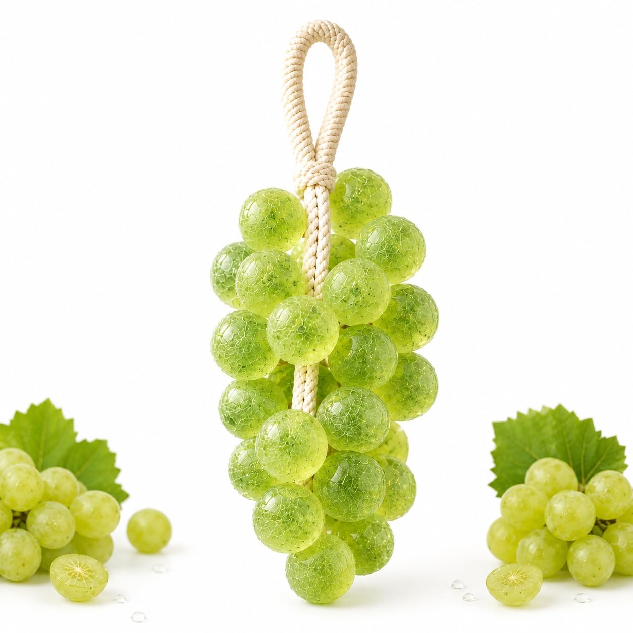 Handmade Green Grape Bath Soap with Glycerin & Grape Extract | Moisturizing Skin Cleanser for Soft Glowing Skin | Aesthetic Handmade Gift | 18-20 Balls Average-image-6