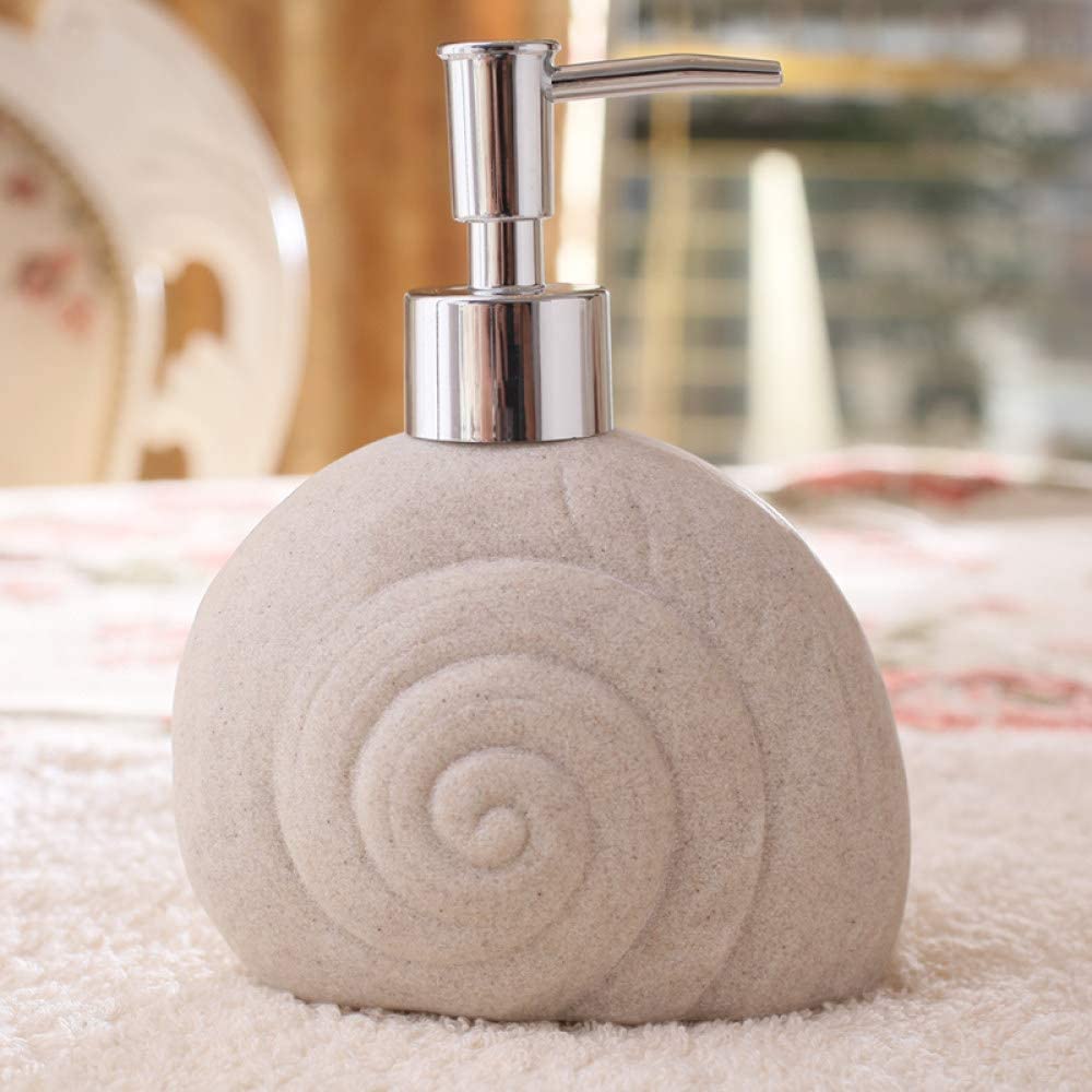 Grddbza Khaki Art Soap Dispenser For Bathroom Kitchen Hotel, Resin Soap Dispenser Snail Shape Refillable Lotion Dispenser For Kitchen Dish Soap Bathroom Soap Liquid Hand Soap Dispenser (Color : )