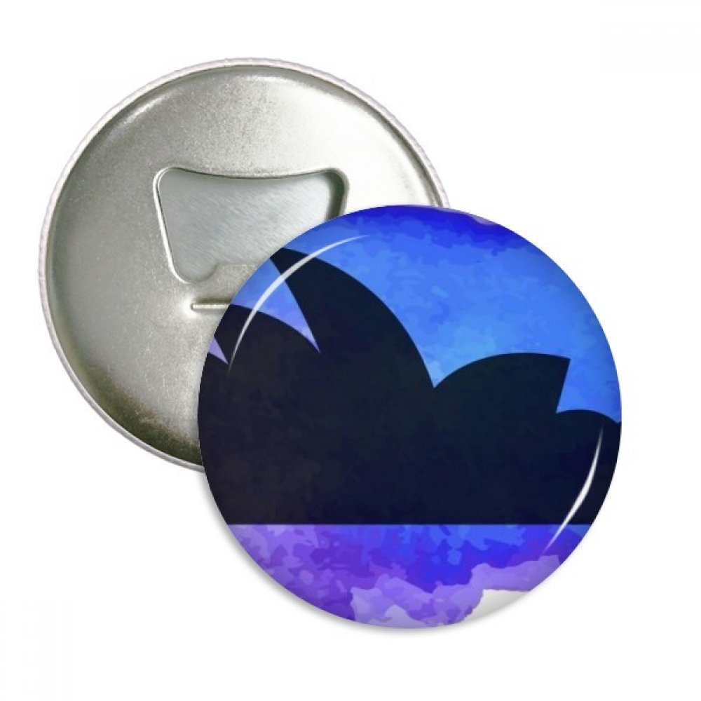 Décapsuleur aimant Sydney Opera House argenté | Badge bouteille