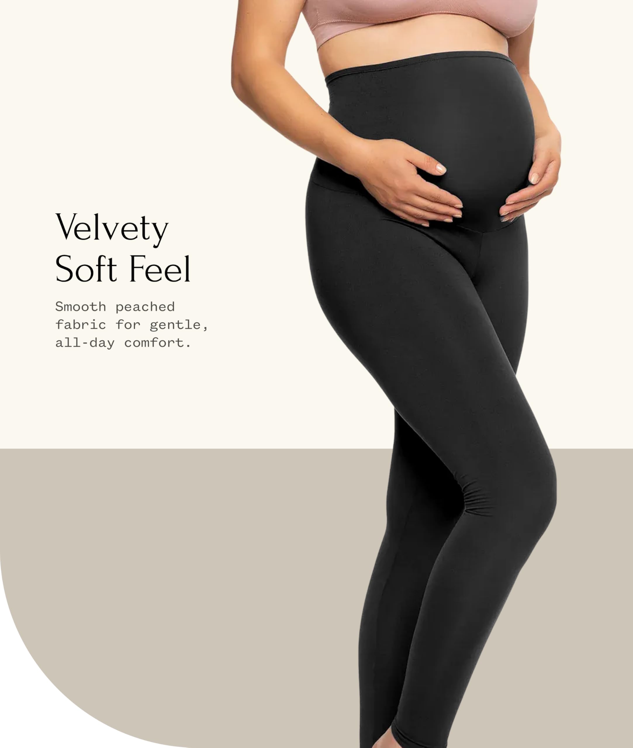 Felina Leggings premaman morbidi in velluto per le donne - Pantaloni da yoga per le donne, vestiti estivi premaman